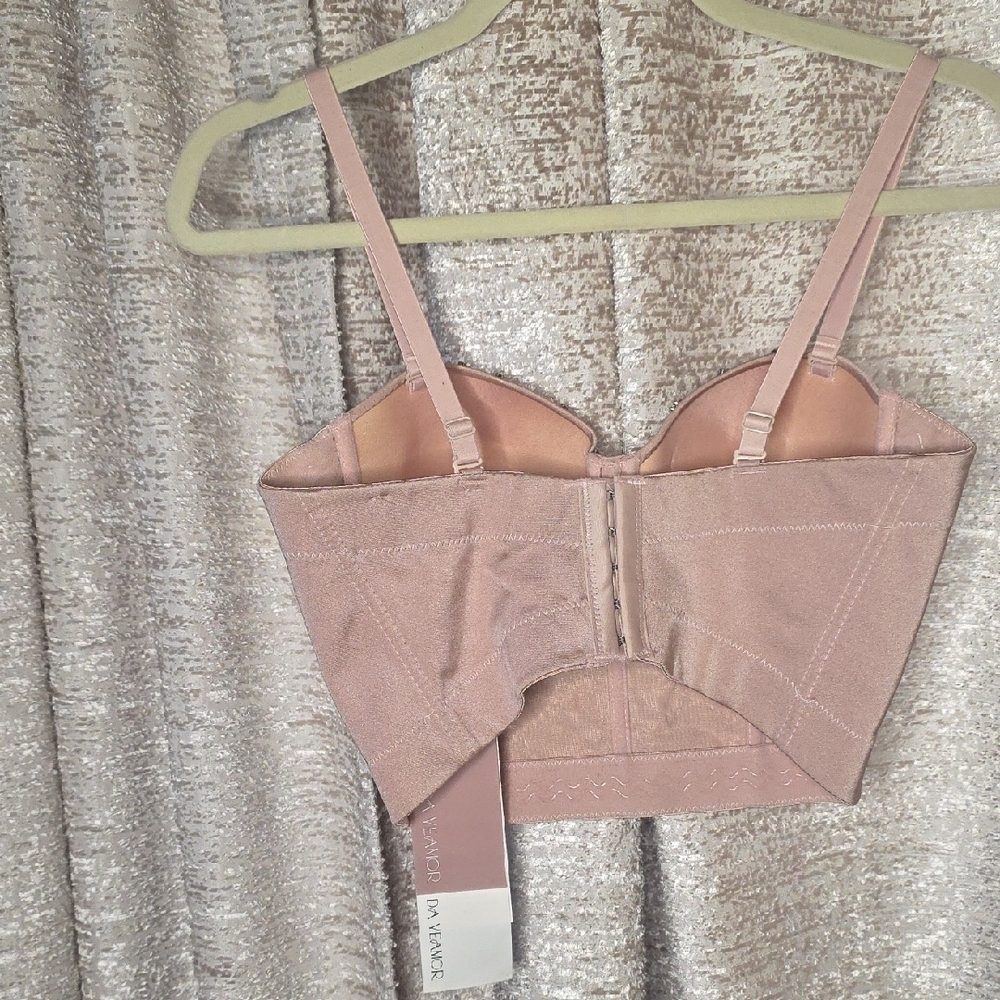 Embellished Blush Pink Bustier Top - Picture 3 of 8